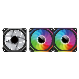 Kit Fan Redragon ARGB Infinity Mirror Pretas Interligáveis 120 mm, 3 Fans</br>