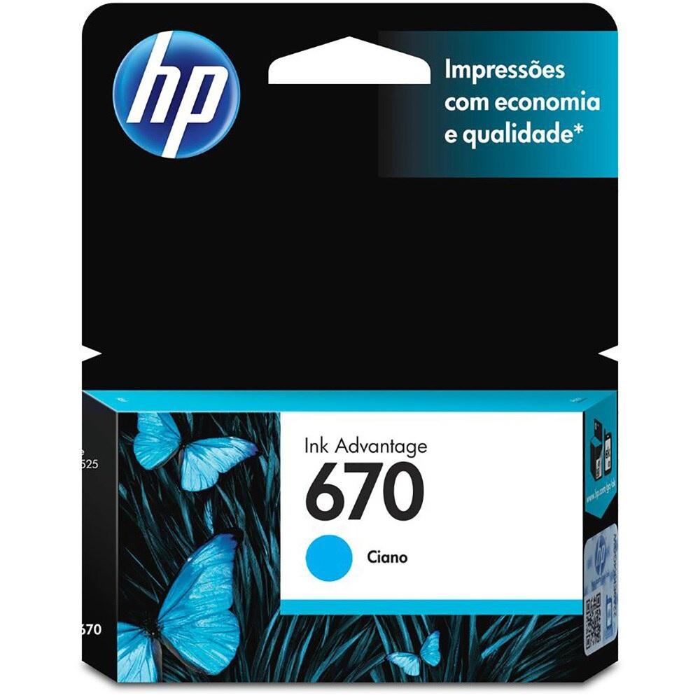 Cartucho HP CZ114AB nº 670 ciano 3,5ml