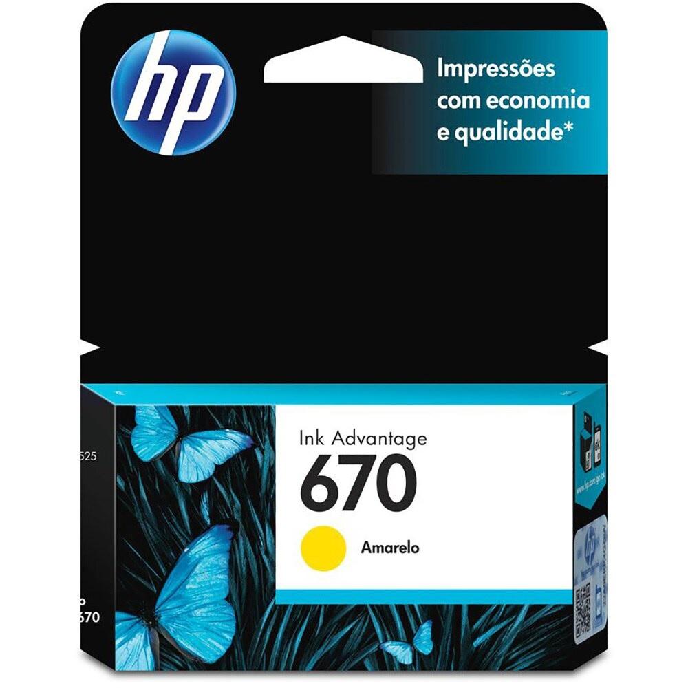 Cartucho HP CZ116AB nº 670 amarelo 3,5ml