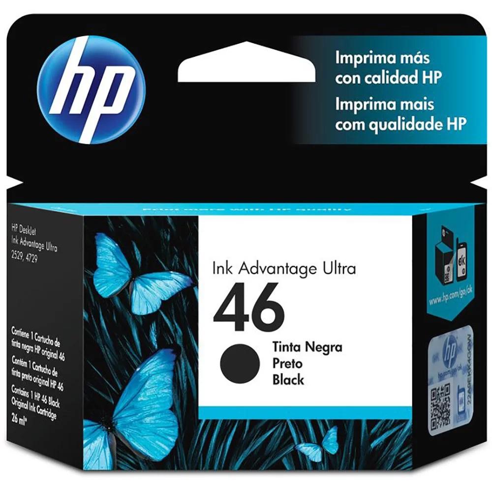 Cartucho HP CZ637AL nº 46 preto 26ml