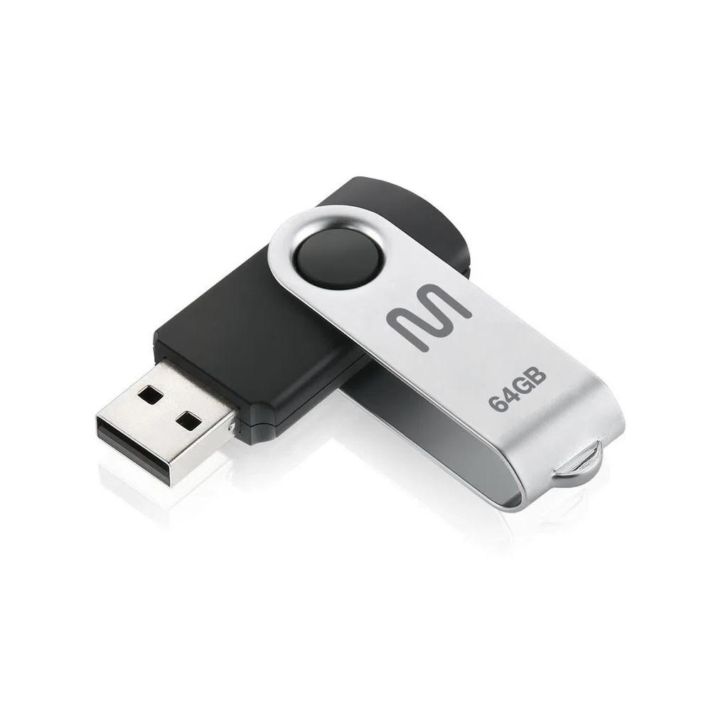 Pen Drive 64GB USB 2.0 Multi Twist, PD590, MULTI