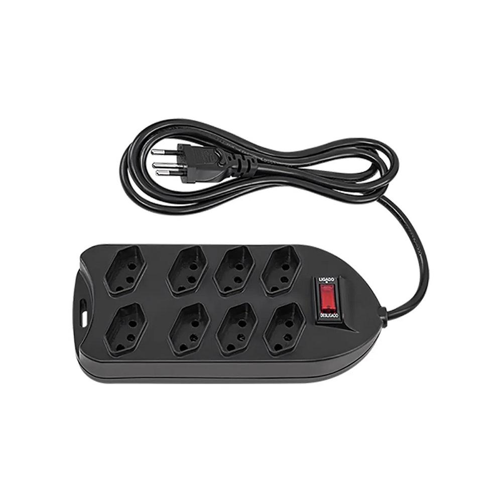 Filtro de linha 8 tomadas 1,5m Preta EPE1008, Modelo 4824004, INTELBRAS