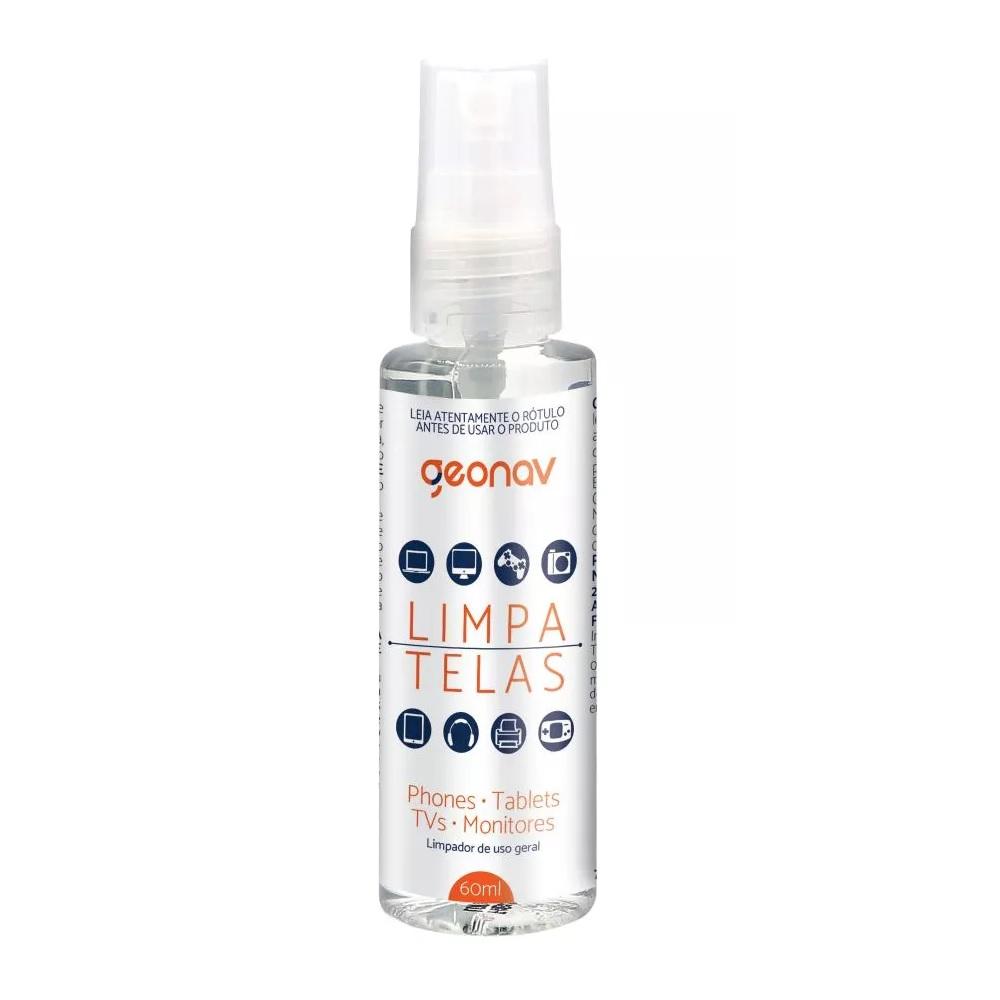 Limpador universal para telas 60ml com flanela, SC60ML, GEONAV