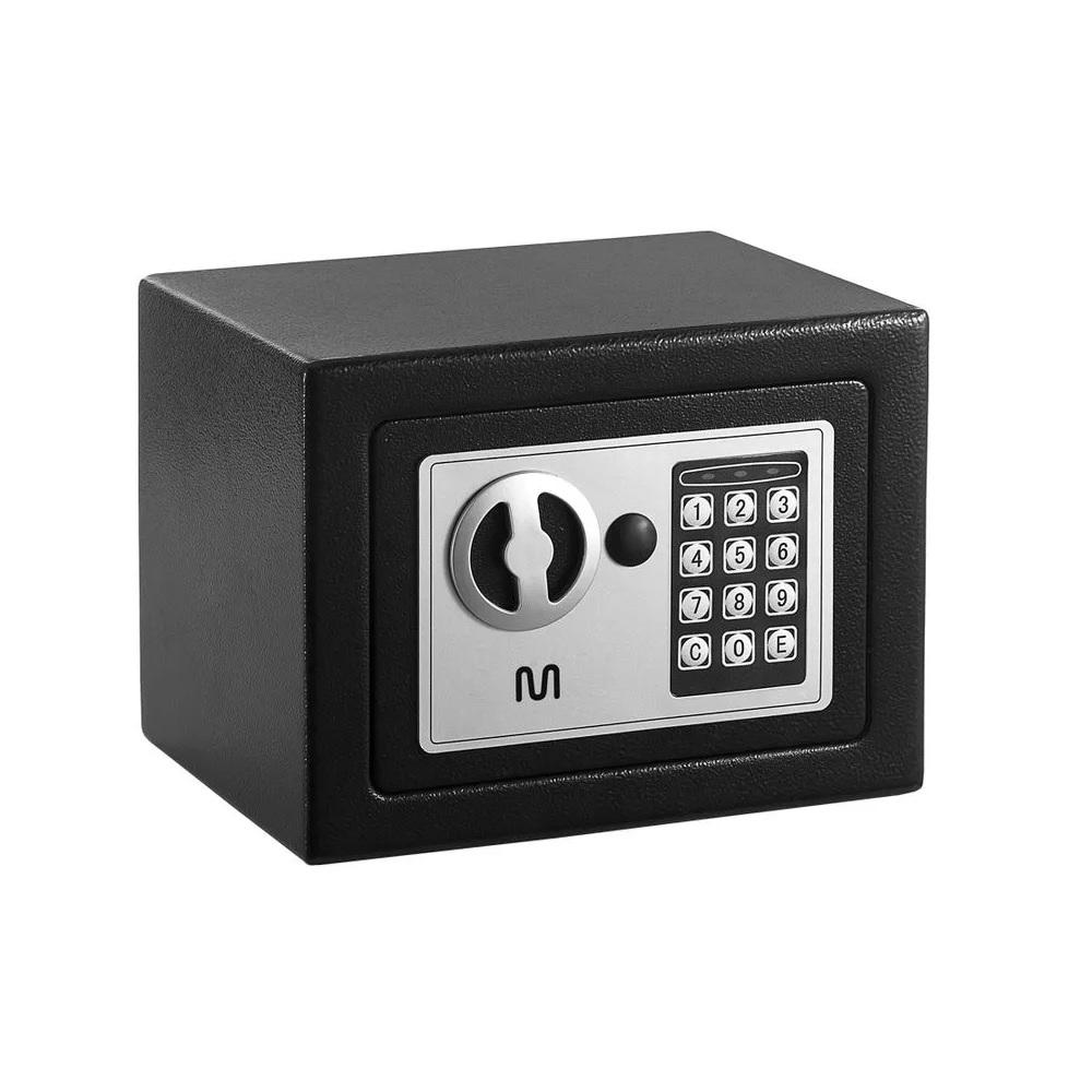 Cofre eletrônico preto (17 x 23 x 17)cm, OF007 , MULTI