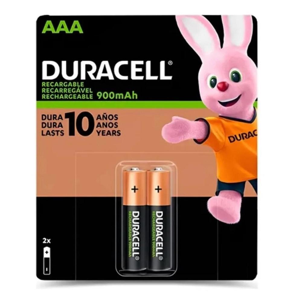 Pilha recarregavel AAA com 2, 900mAh, Modelo 900MAH, DURACELL