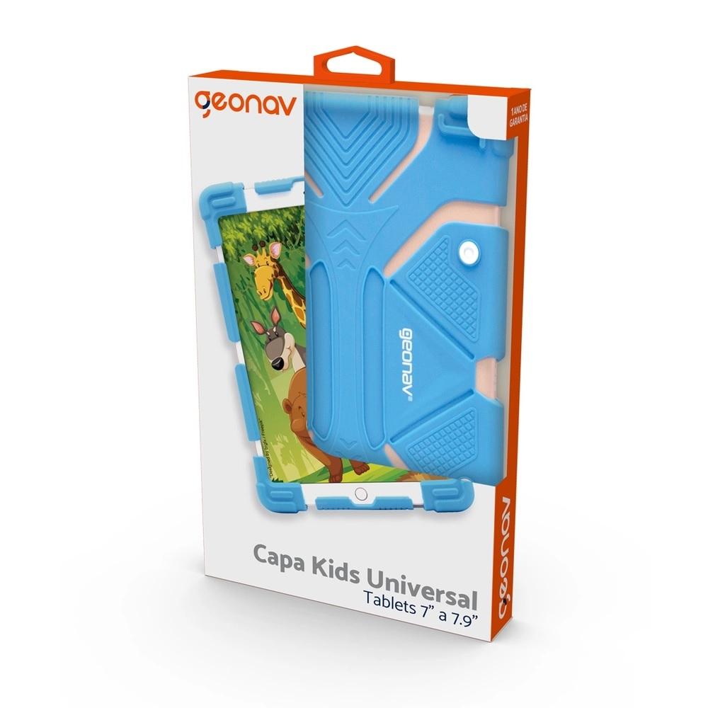 Capa para Tablet 7" Universal Silicone, Azull , UN779BL, GEONAV