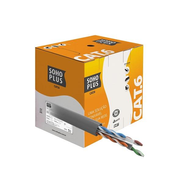 Cabo de rede CAT6 CMX Soho 305m cinza, Furukawa, FURUKAWA