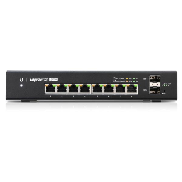 Switch Gerenciável 8 Portas Gigabit POE +2 Portas SFP ES-8-150W, UBIQUITI