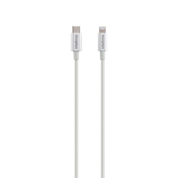Cabo USB-C para Lightning, 1,5m, Nylon Branco, Cerfificado Apple, EUCL15NB, INTELBRAS
