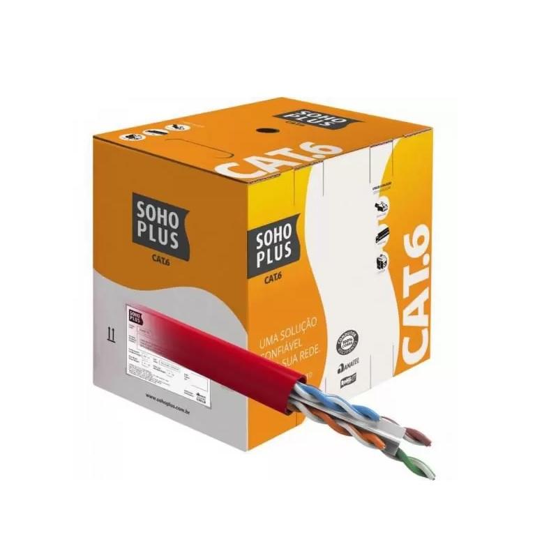 Cabo de Rede CAT6 CMX Soho 305m, Vermelho , FURUKAWA