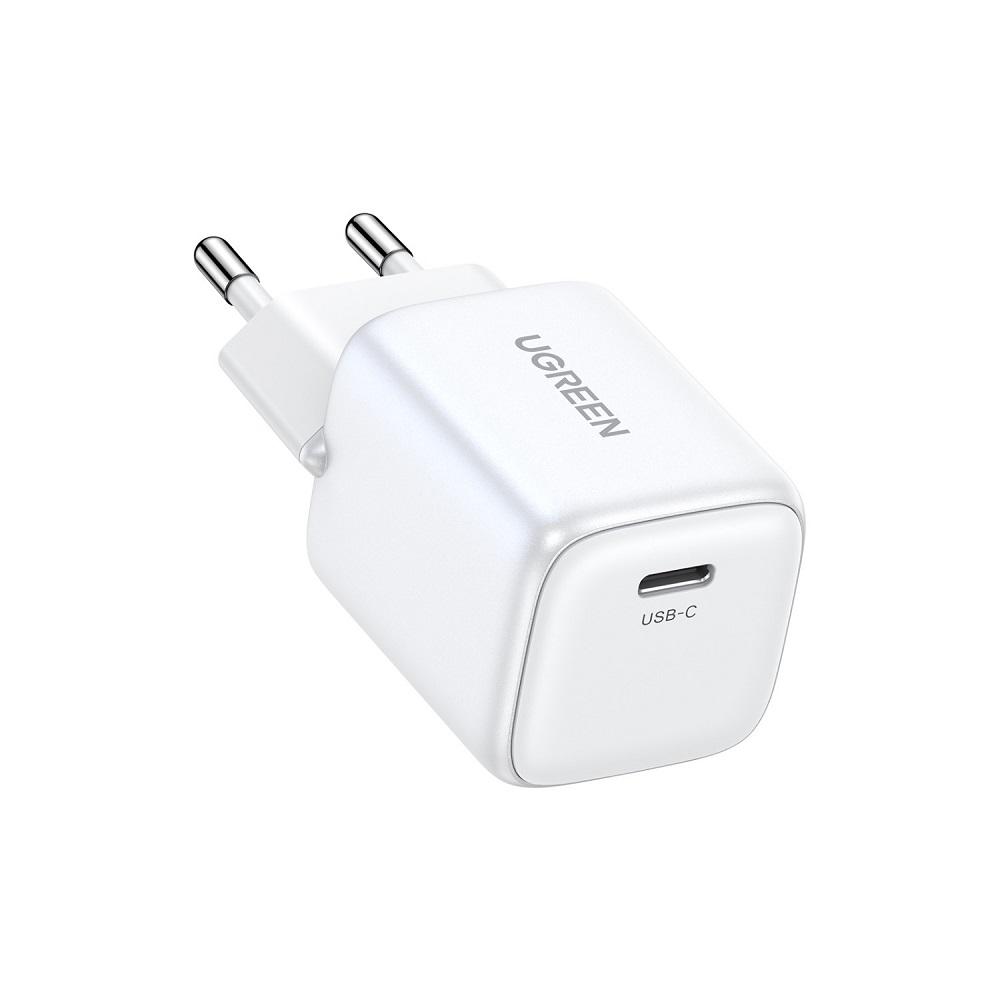 Carregador USB Tomada 20W Nexode GAN PD Branco, UGREEN