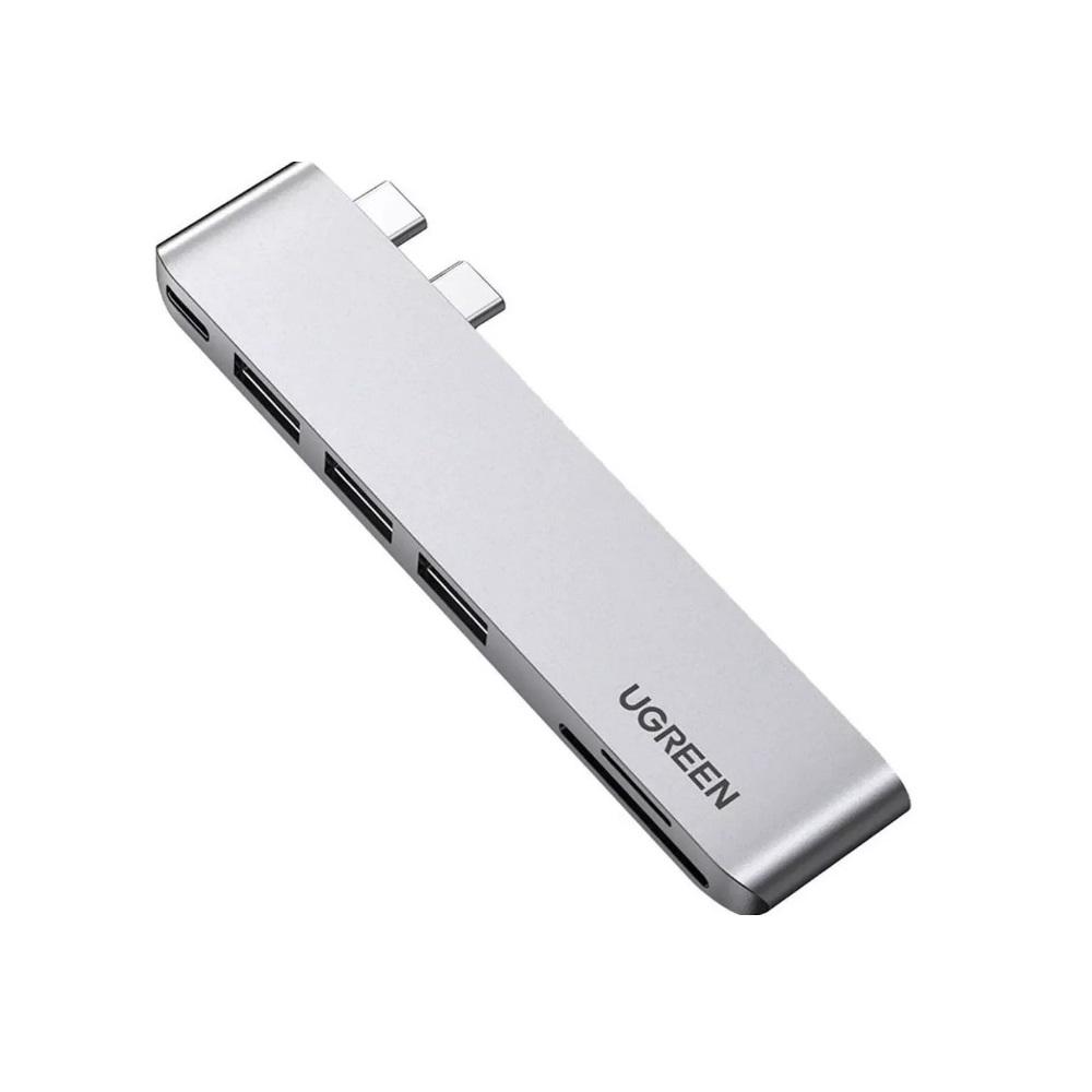 Hub USB-C para USB 3.0 + USB-C + SD, UG-60560 , UGREEN