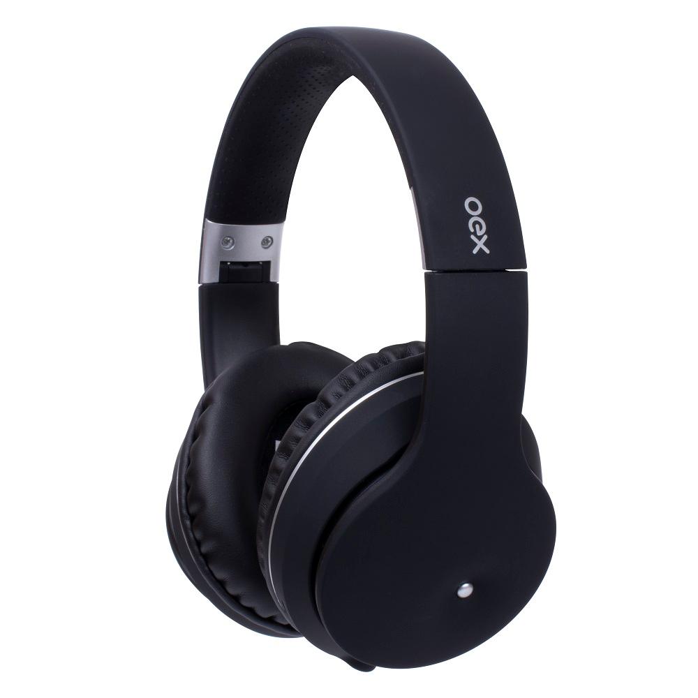 Fone Headset Bluetooth Spot HS313, Preto, com entrada cartão MicroSD, Rádio FM, OEX