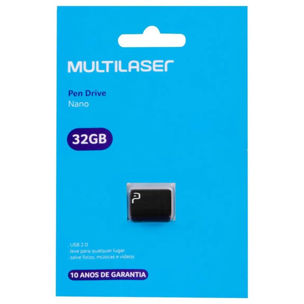 Pen Drive 32GB USB 2.0 Multi Nano, PD054, MULTI