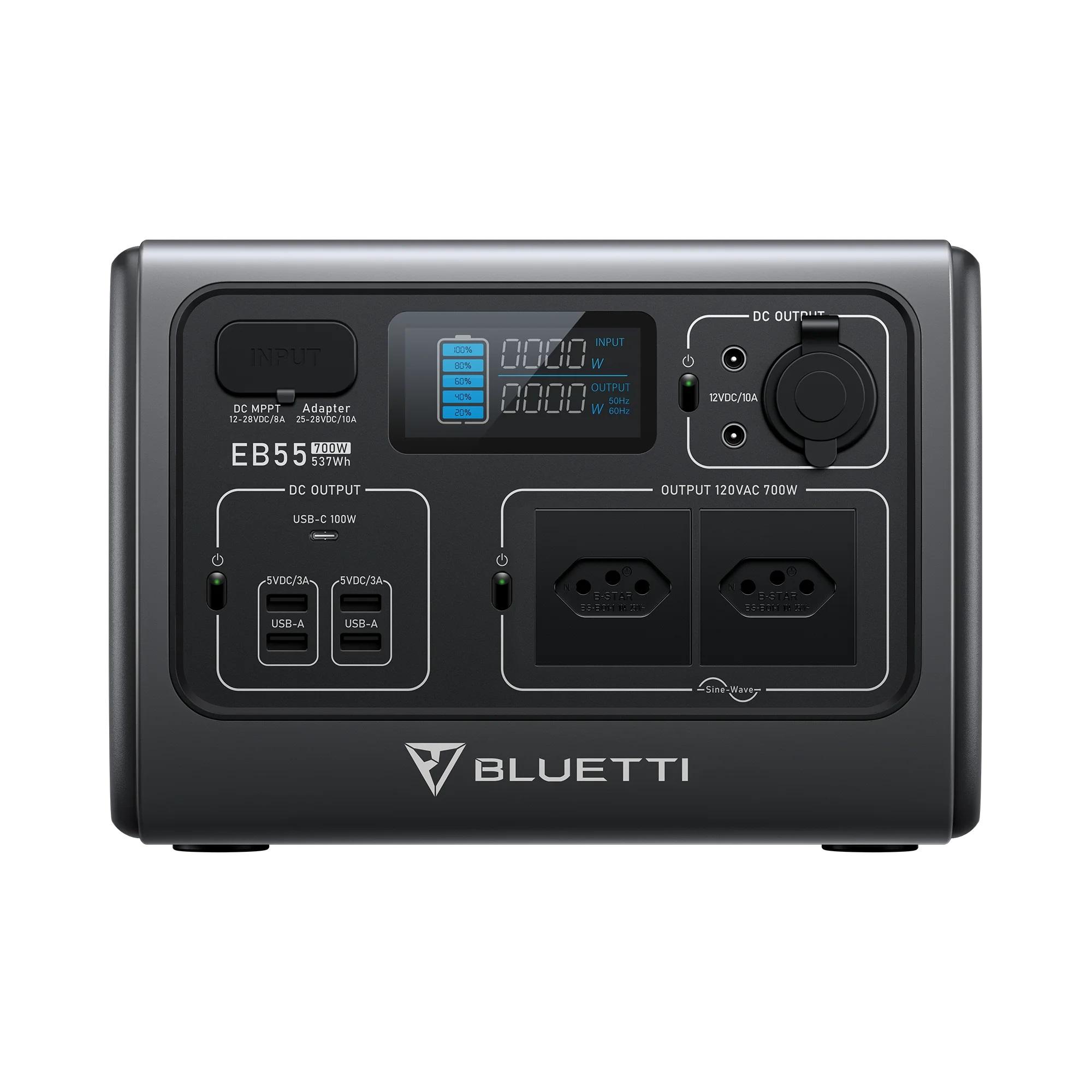 BLUETTI EB55 ポータブル電源 537Wh/700W Estação de Energia Portátil 700W, 537Wh, EB55 230-EU, BLUETTI