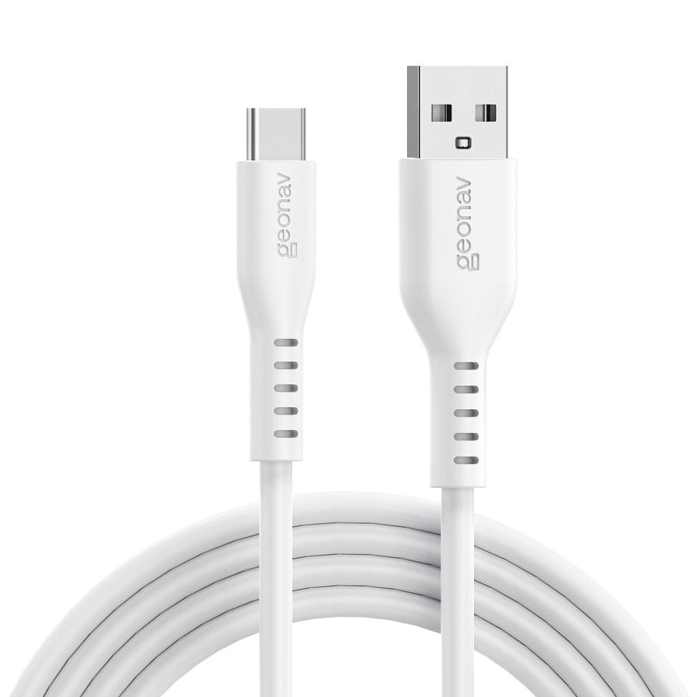 Cabo USB-A para USB-C, 1,5m, ESC05SWT, Branco, Silicone, GEONAV