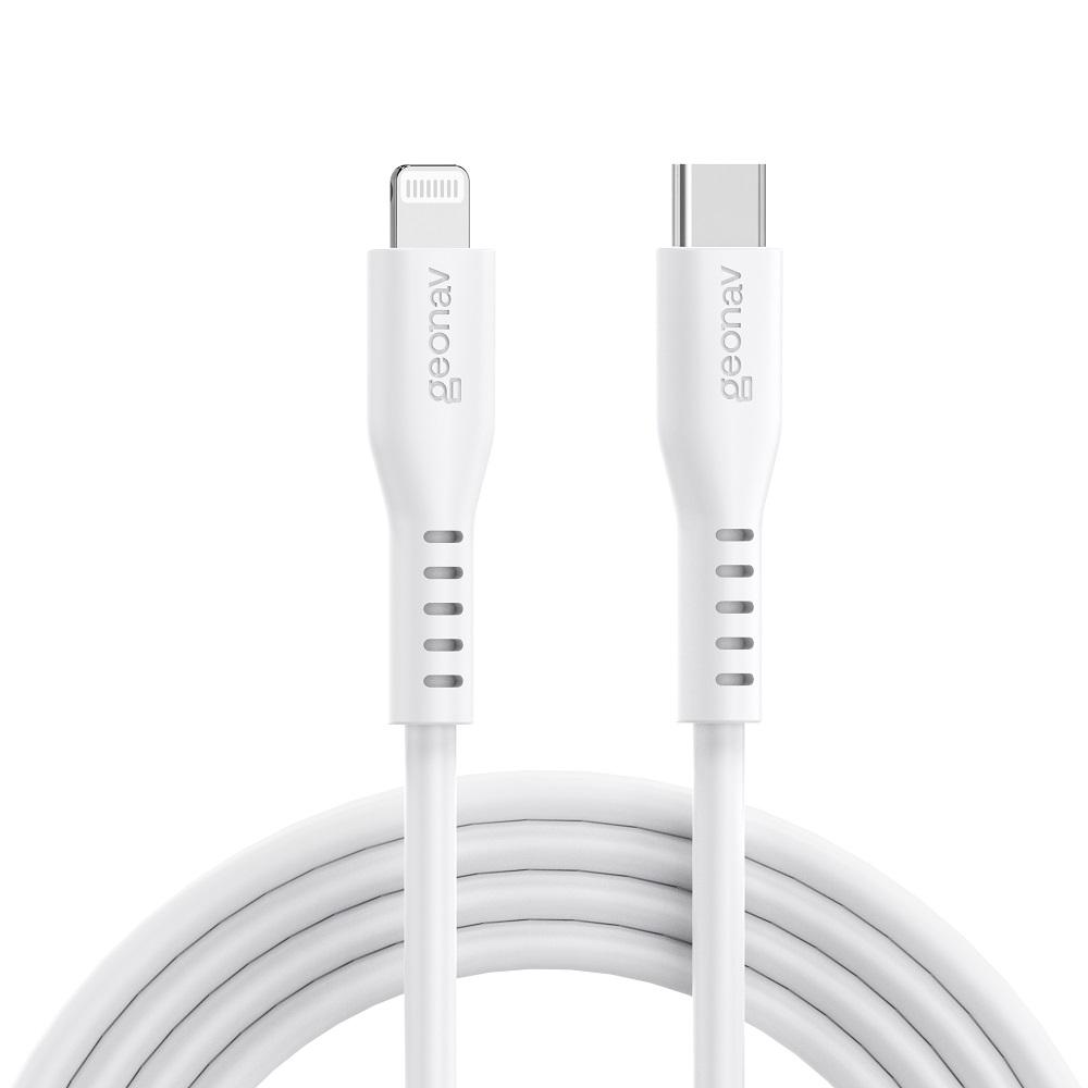 Cabo USB-C para Lightning, 1,5m, ESLICSWT, Branco, Silicone, GEONAV