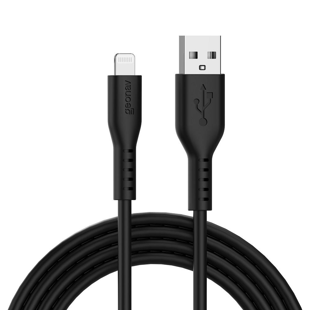 Cabo USB para Lightning, 1,5m, ESLISBK, Preto, Silicone, GEONAV