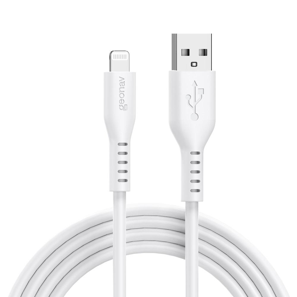 Cabo USB para Lightning, 1,5m, ESLISWT, Branco, Silicone, GEONAV