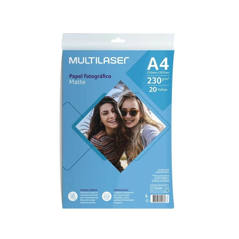 Papel Photo Matte A4 230g, 20 folhas, PE046 , MULTI