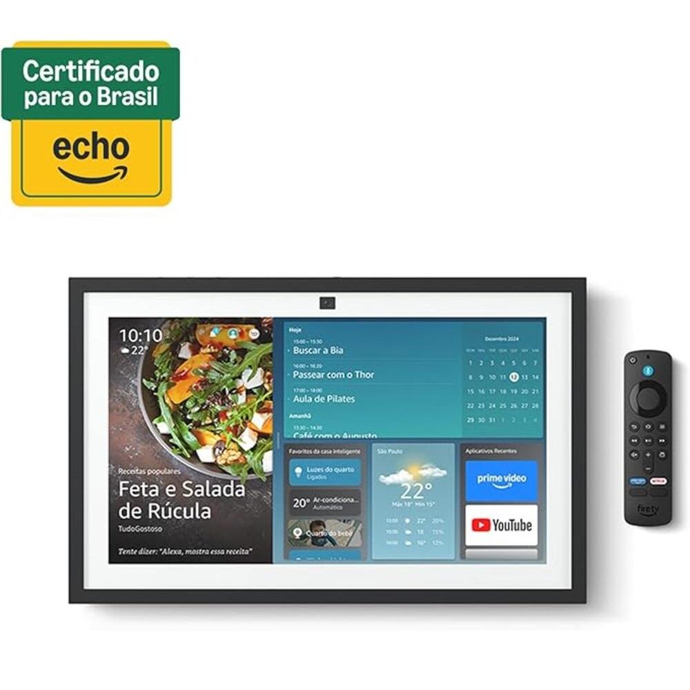 Echo Show 15 / Smart display Full HD de 15,6" com Alexa, experiência Fire TV e controle remoto por voz, AMAZON
