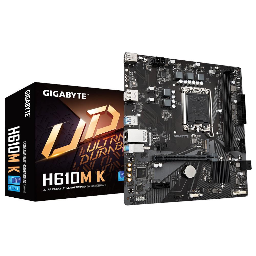 Placa Mãe LGA1700 Gigabyte H610M K, DDR4, PCIe 4.0 x16, Gigabit LAN