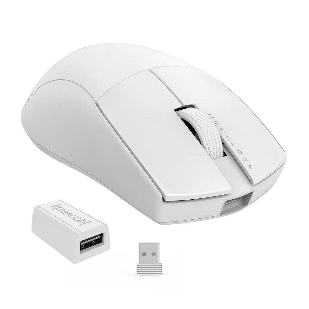 Mouse Gamer sem Fio King Pro M916W-PRO-1K, Branco, REDRAGON
