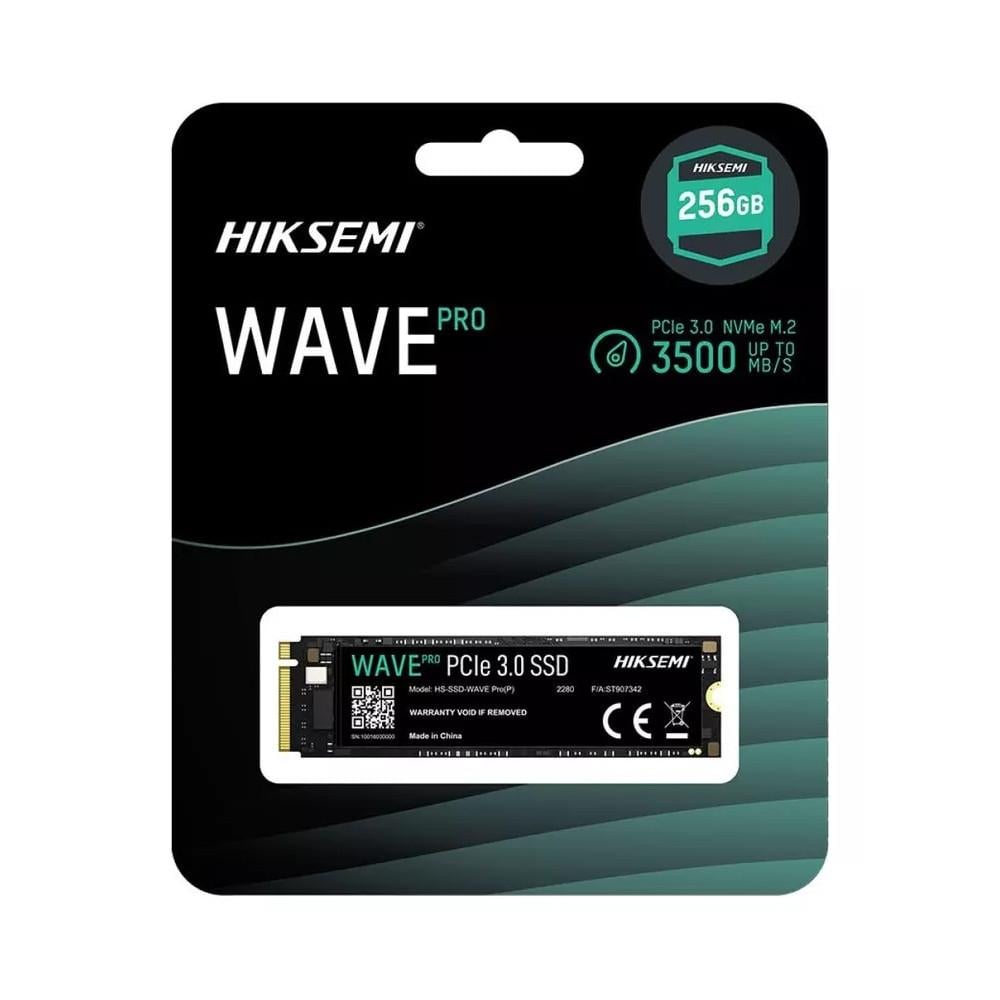 SSD 256GB M.2 2280 NVMe PCIe Hiksemi Wave Pro, Leitura 3230 SSD 256GB M.2 2280 NVMe PCIe Hiksemi Wave Pro, Leitura 3230