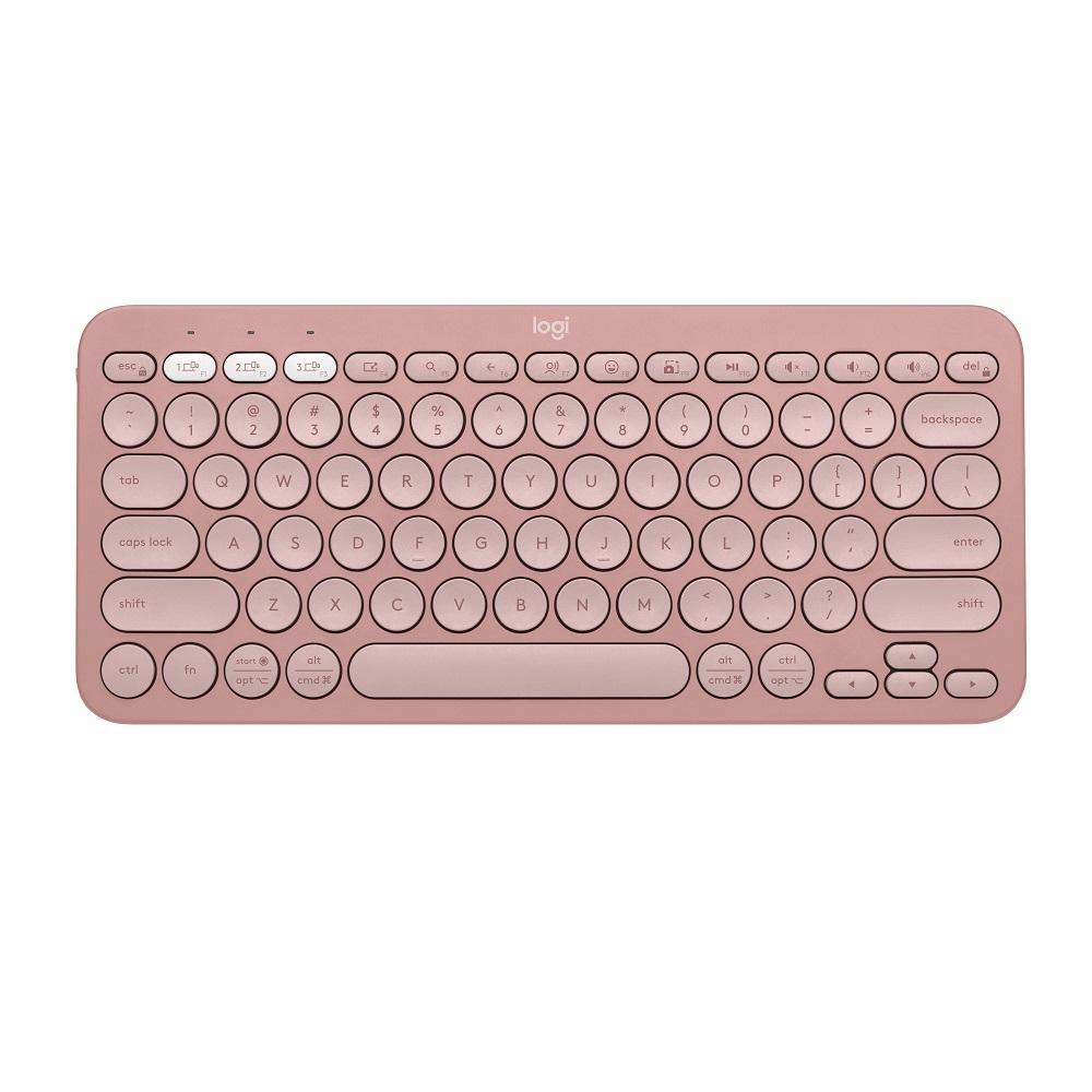 Teclado Bluetooth Pebble Keys 2 K380s, Multi-dispositivo, Rosa, Padrão US, 920-011791, LOGITECH