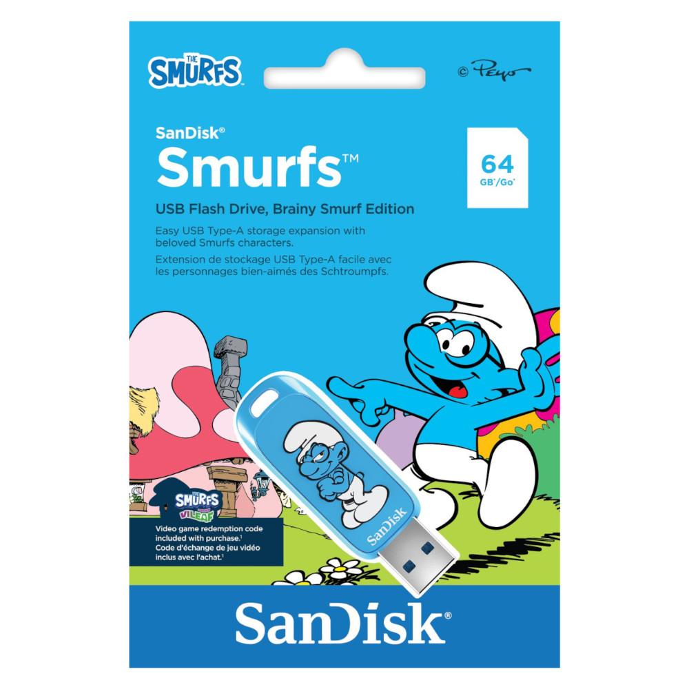 Pen drive 64GB USB 3.2 Sandisk Smurf Edition, SDCZIS-064G-G46