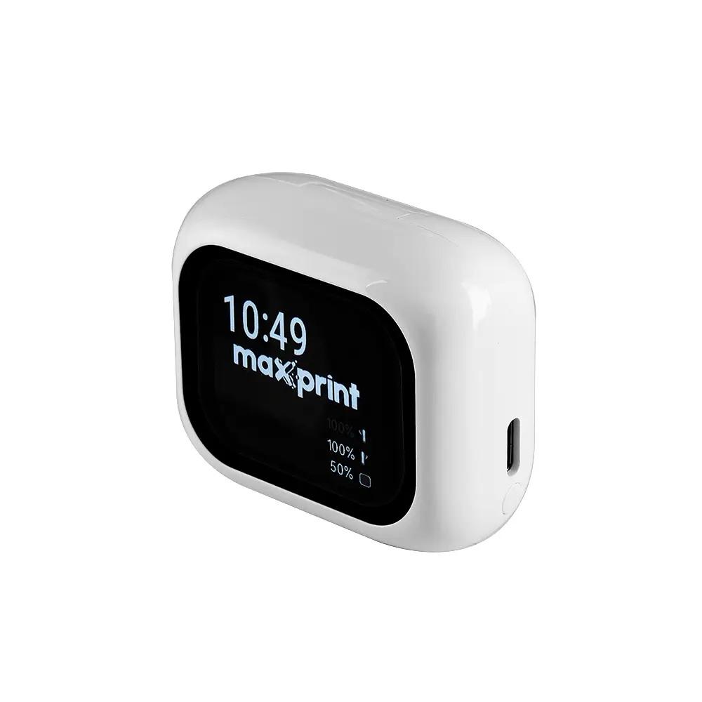 Fone Bluetooth TWS FBT3002 Branco, com ANC e Display Touch, 65000009, MAXPRINT