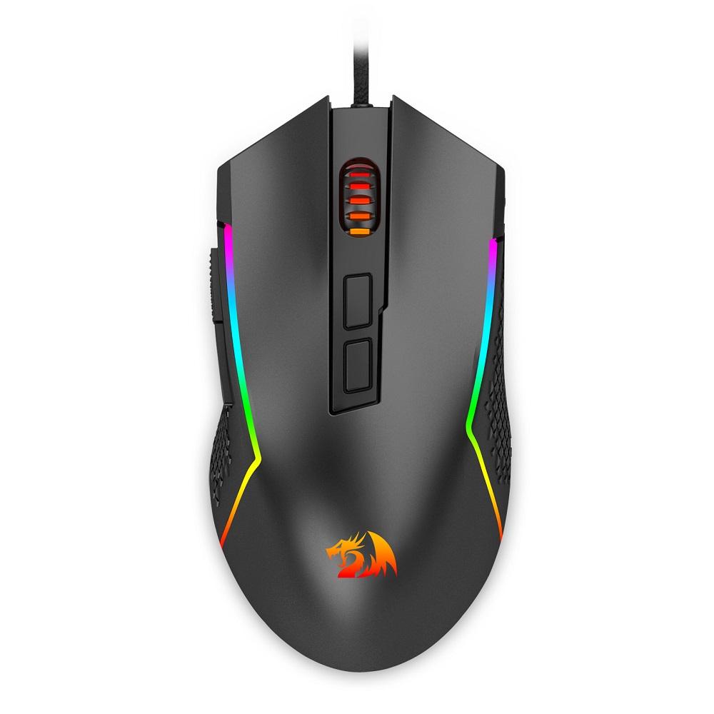 Mouse Gamer Trident M613-RGB Preto, 8000 dpi, REDRAGON