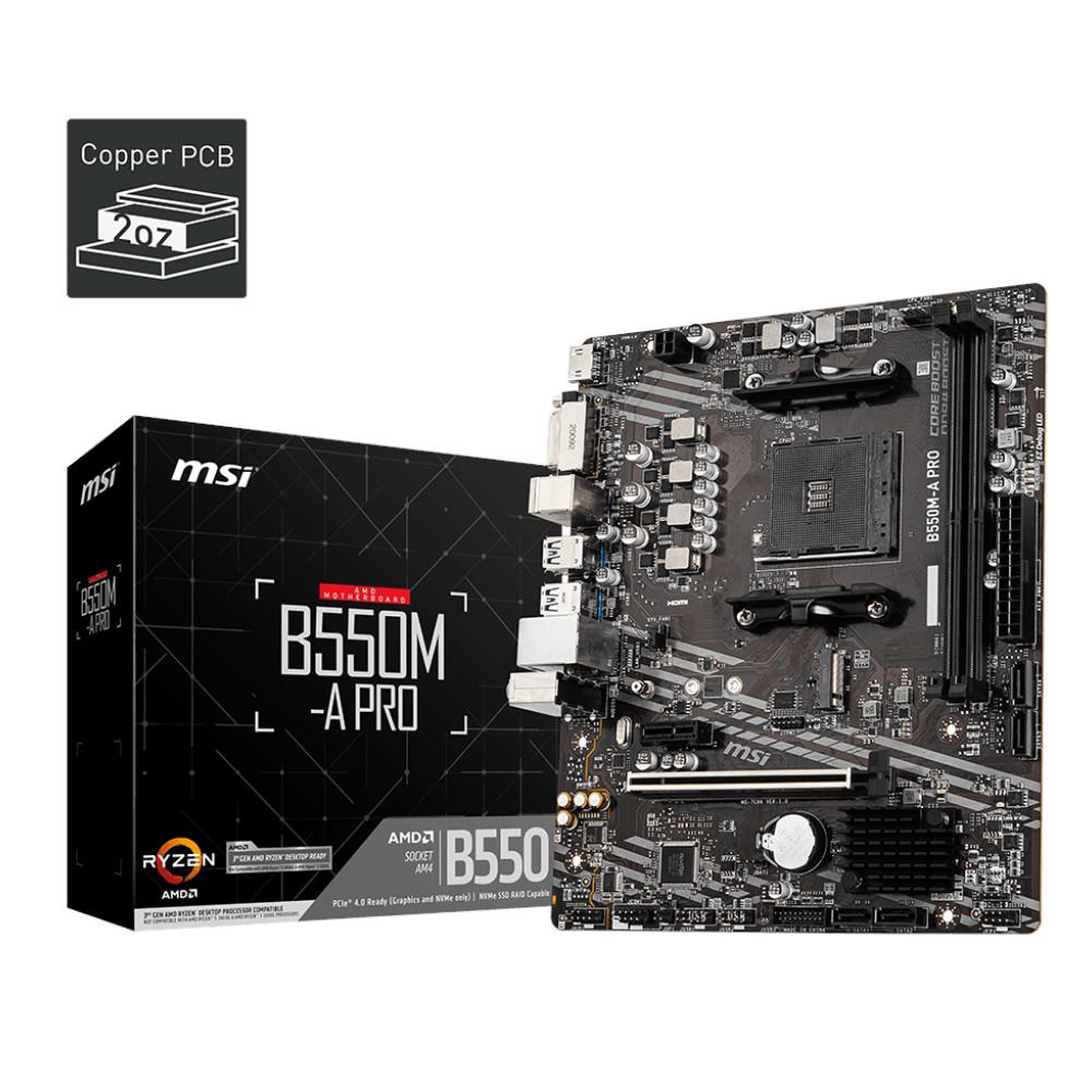 Placa-Mãe AM4 MSI B550M A PRO