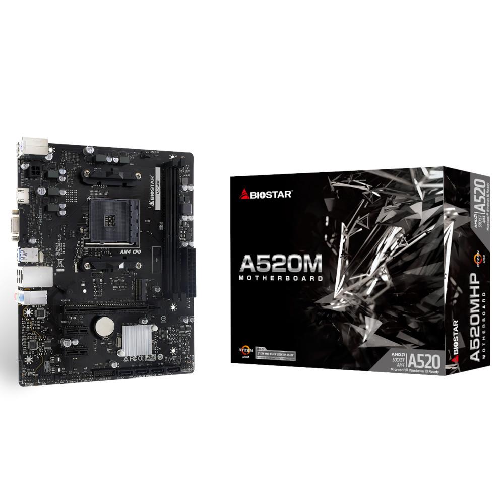 Placa Mãe Biostar A520MHP, AMD AM4 DDR4