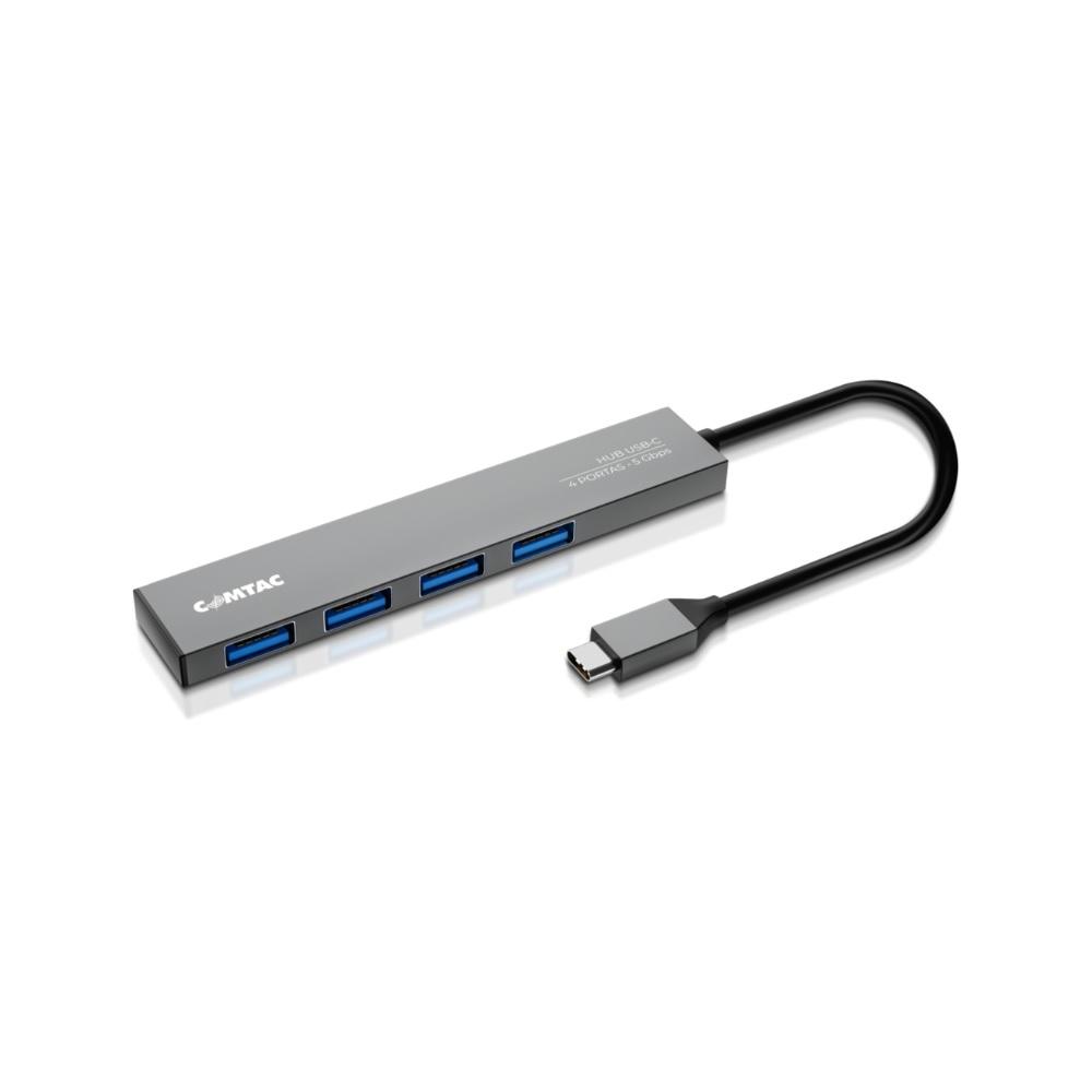 Hub 4 Portas USB-C 3.2, Linha Aluminium, 20129467, COMTAC