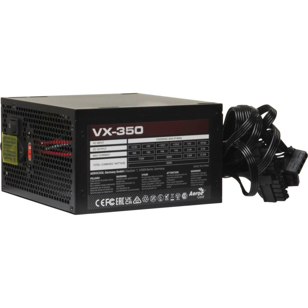 Fonte PC 350W Aerocool VX-350 Stealth, Bivolt chaveada