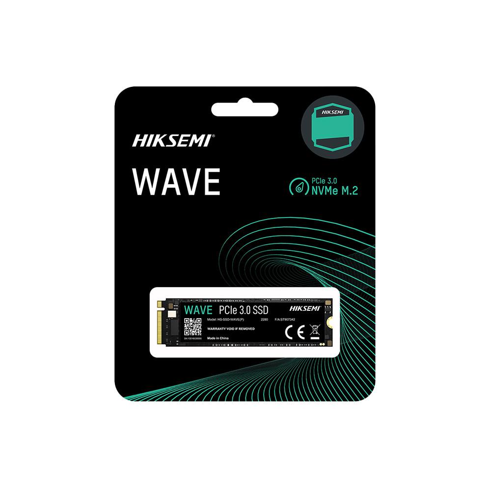 SSD 512GB M.2 2280 NVMe PCIe Hiksemi Wave, Leitura 2500 e Gravação 1025 MB/s, HS-SSD-WAVE(P) 512G