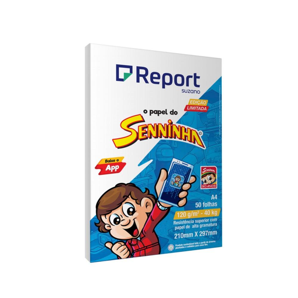 Papel Report Senninha Branco A4 120g, 50 folhas, SUZANO