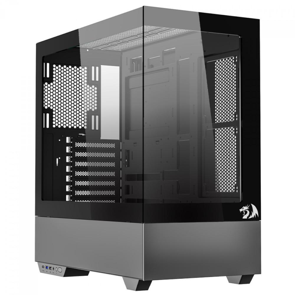 Gabinete Gamer Redragon Reflect PRO Black CA-607B, Médio Torre, Vidro Temperado