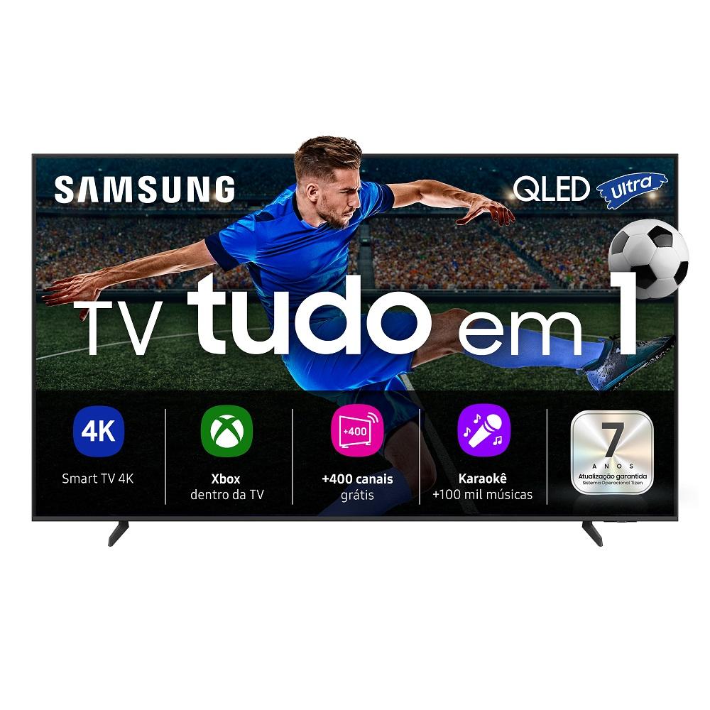 Smart TV 55" Samsung Vision AI QLED 4K QEF1 2025, Processador IA Q4, Quantum HDR, Compatível com Alexa, Samsung Gaming Hub, Samsung TV Plus, Xbox Cloud Gaming, QN55QEF1AGXZD