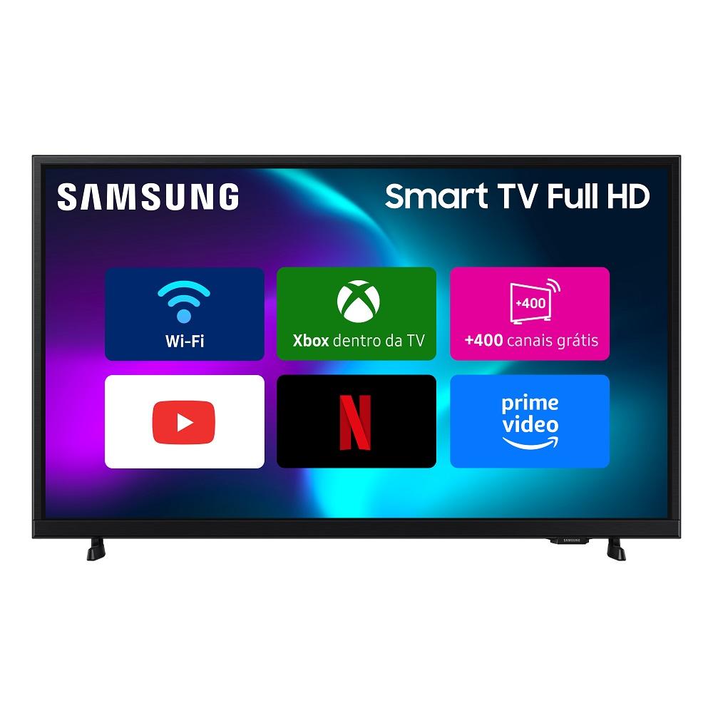 Smart TV 43" Samsung Full HD F6000F, Samsung Gaming Hub, HDR, Samsung TV Plus, Xbox Cloud Gaming,  UN43F6000FGXZD