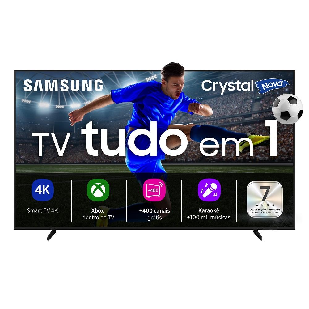 Smart TV 50" Samsung Crystal 4K UHD U8600F 2025, Processador Crystal 4K, HDR 10+, 4K Upscaling, Sistema Operacional Tizen, Samsung TV Plus e Gaming Hub, UN50U8600FGXZD