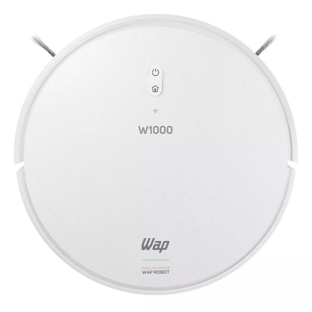 Aspirador Robô de Pó Robot W1000, Bivolt, Branco e Turquesa, Com Mapeamento 60Hz, WAP