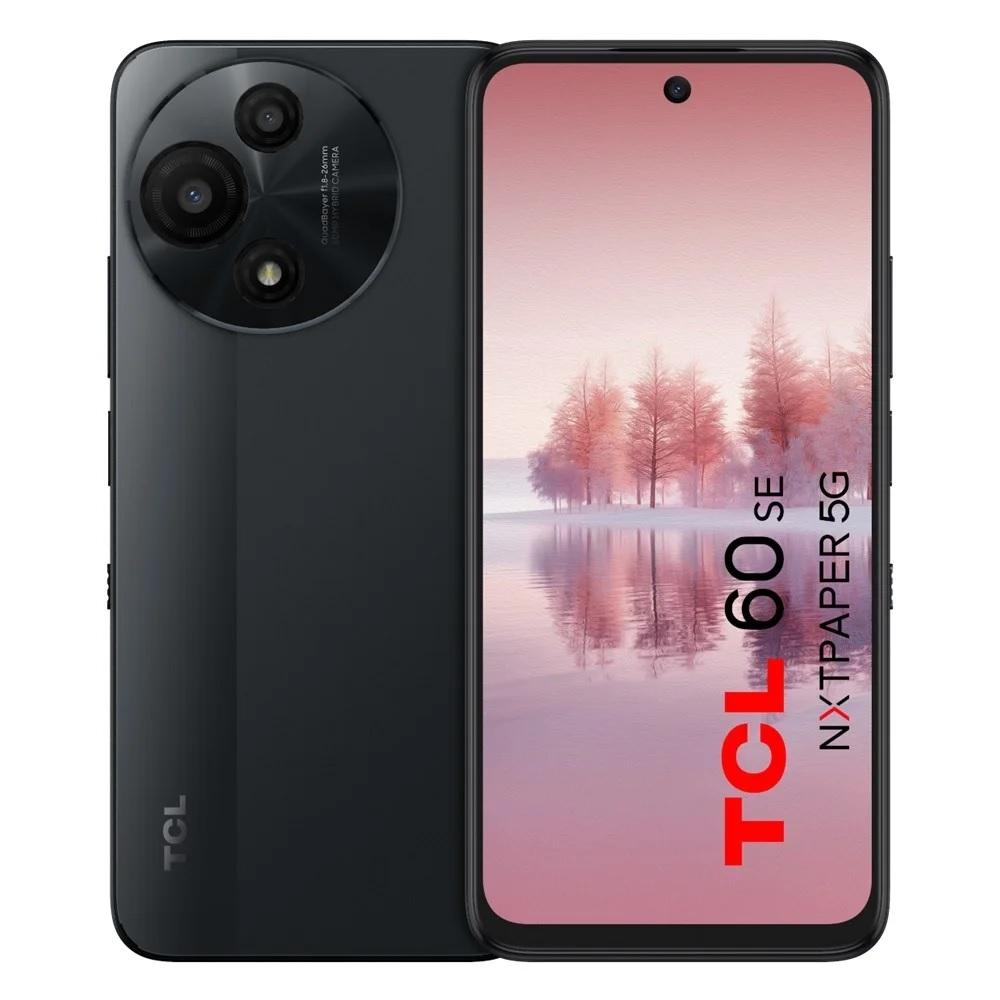 Smartphone TCL 60 SE Nxtpaper, 5G, 256GB, 8GB+10GB de RAM, Tela 6,7", Câmera Traseira 50MP + 2MP, Preto