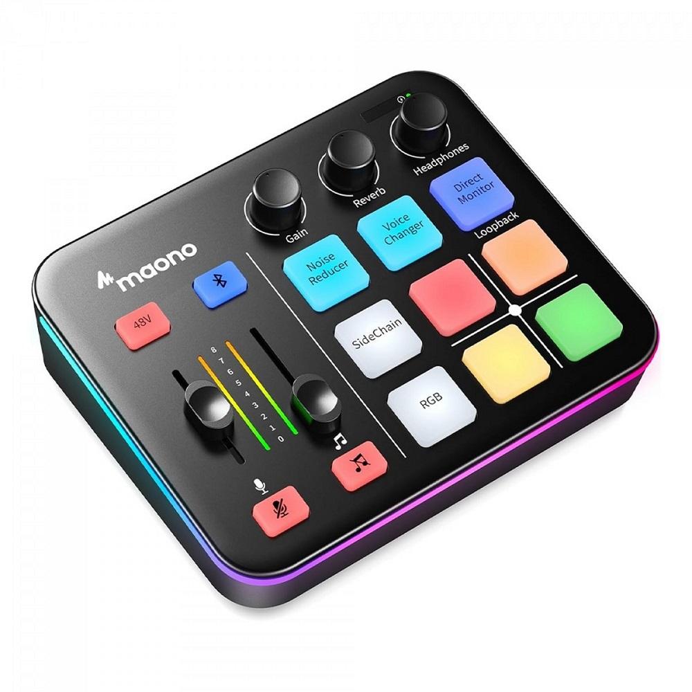 Mesa de Som Stream Deck Maono Caster G1 Neo, Bluetooth e USB, G1 NEO, MAONO