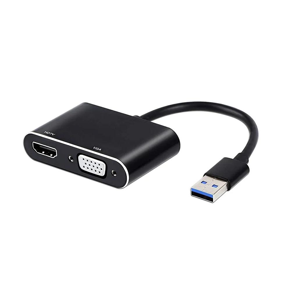 Adaptador USB 3.0 para VGA + HDMI 9648 , MD9