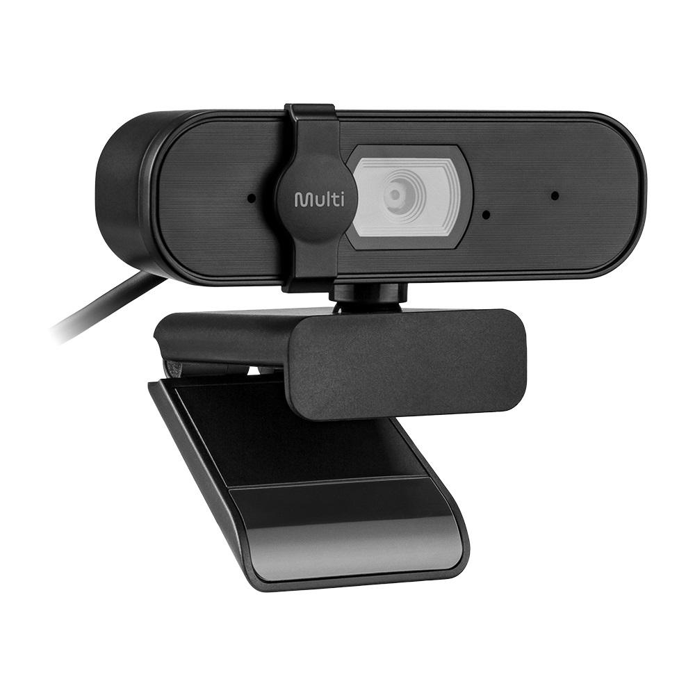 Webcam USB 2K, com Foco Automático, Filtro de Frivacidade, WC057, Preto, MULTI