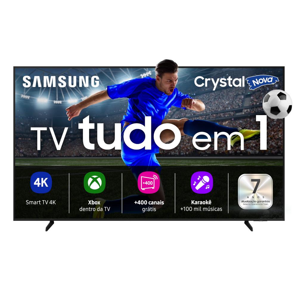 Smart TV 55 Samsung Crystal 4K UHD U8600F 2025, Processador Crystal 4K, HDR 10+, 4K Upscaling, Karaokê, Samsung TV Plus e Gaming Hub, UN55U8600FGXZD