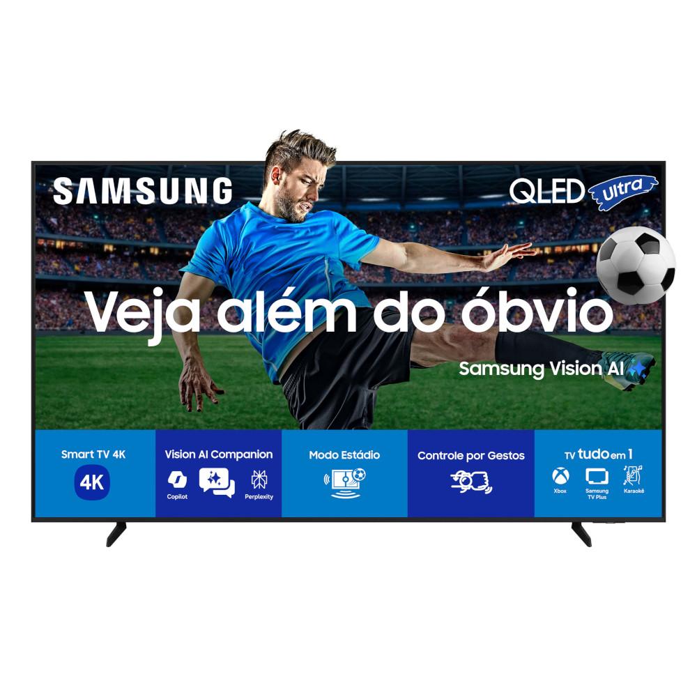 Smart TV 50" Samsung Vision AI QLED 4K Q7F 2025, Processador IA Q4, Quantum HDR, Compatível com Alexa, Karaokê, QN50Q7FAAGXZD