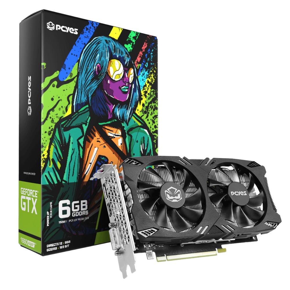 Placa de Video PCYES GeForce RTX 1660 Super Dual FAN, 6GB GDDR6, 192 bits, PVX1660S62F